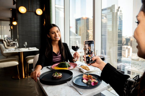 two ladies dining at The Wilde