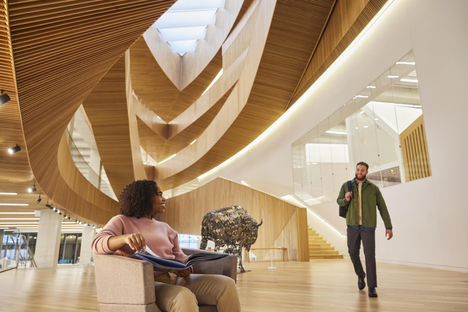 Indoor shot of the Calgary Central Library
