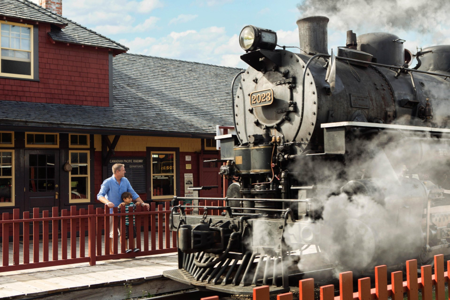 The steam train at Heritage Park.