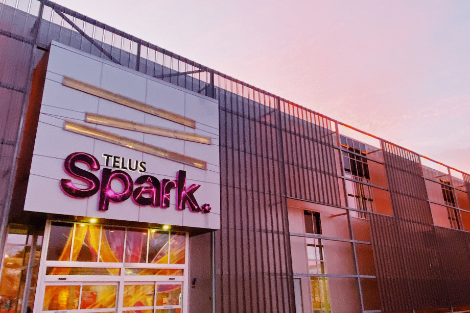 Exterior shot of TELUS Spark building
