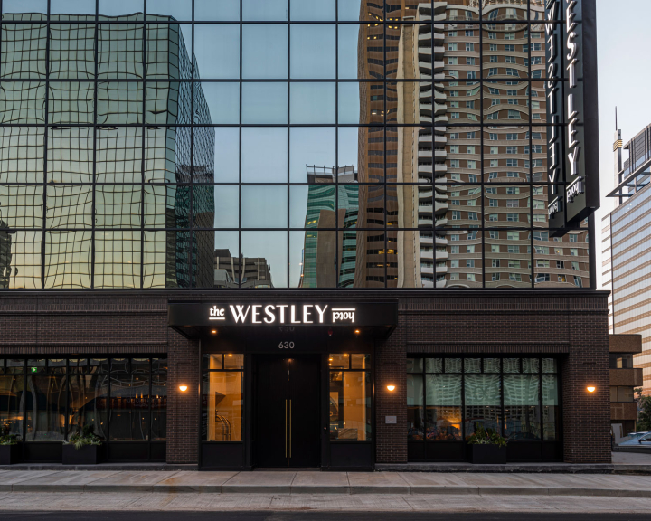 Front view of The Westley Hotel exterior